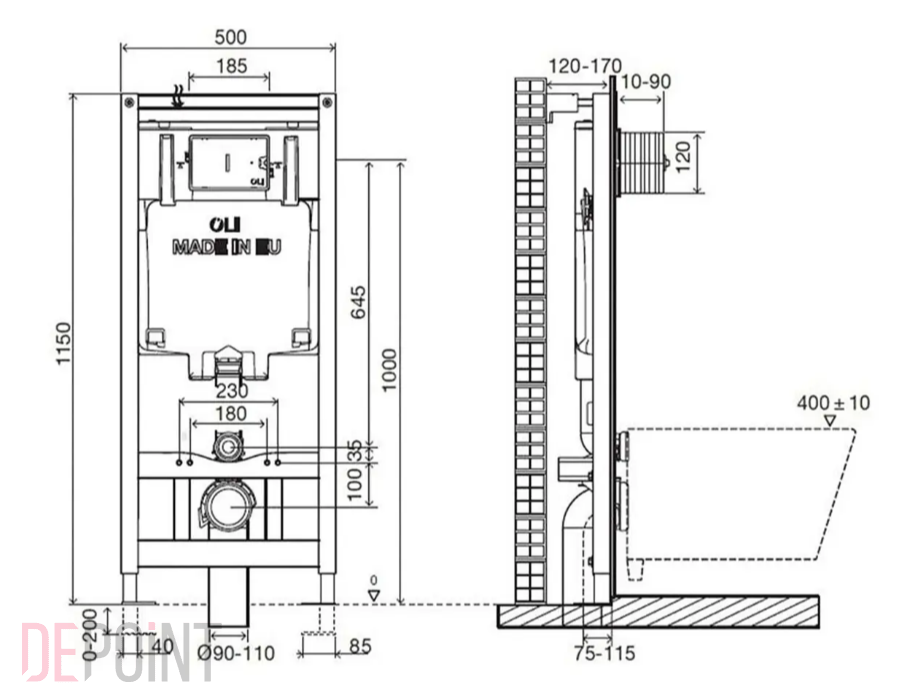 ЧертежGeberit Duofix (111.060.00.1)