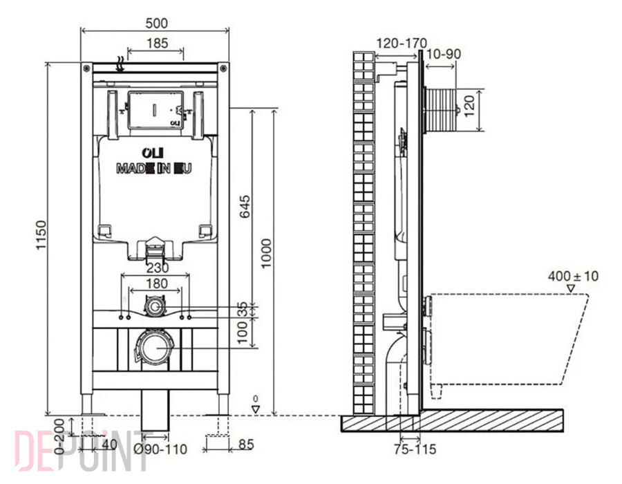 ЧертежGeberit Duofix (111.060.00.1)