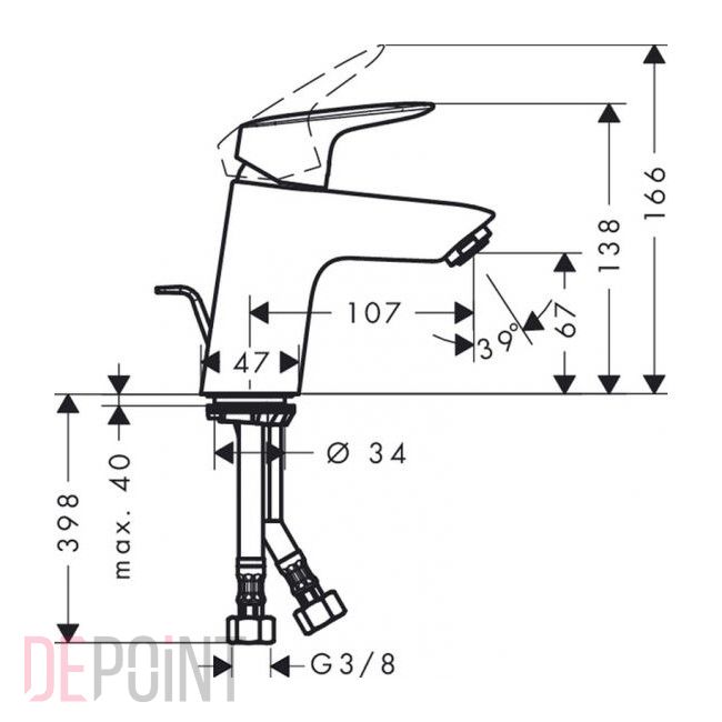 Креслення Hansgrohe Logis (71070000)
