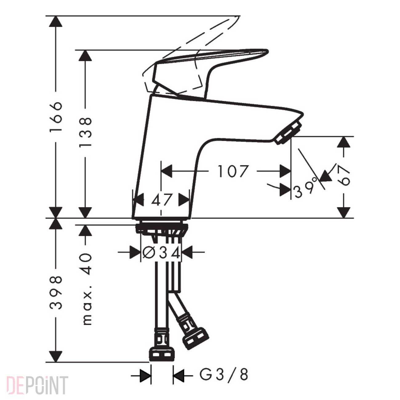 Креслення Hansgrohe Logis (71071000)