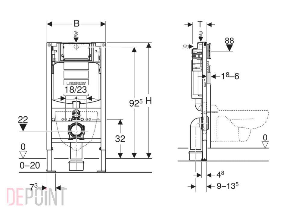 Креслення Geberit Duofix (111.362.00.5)