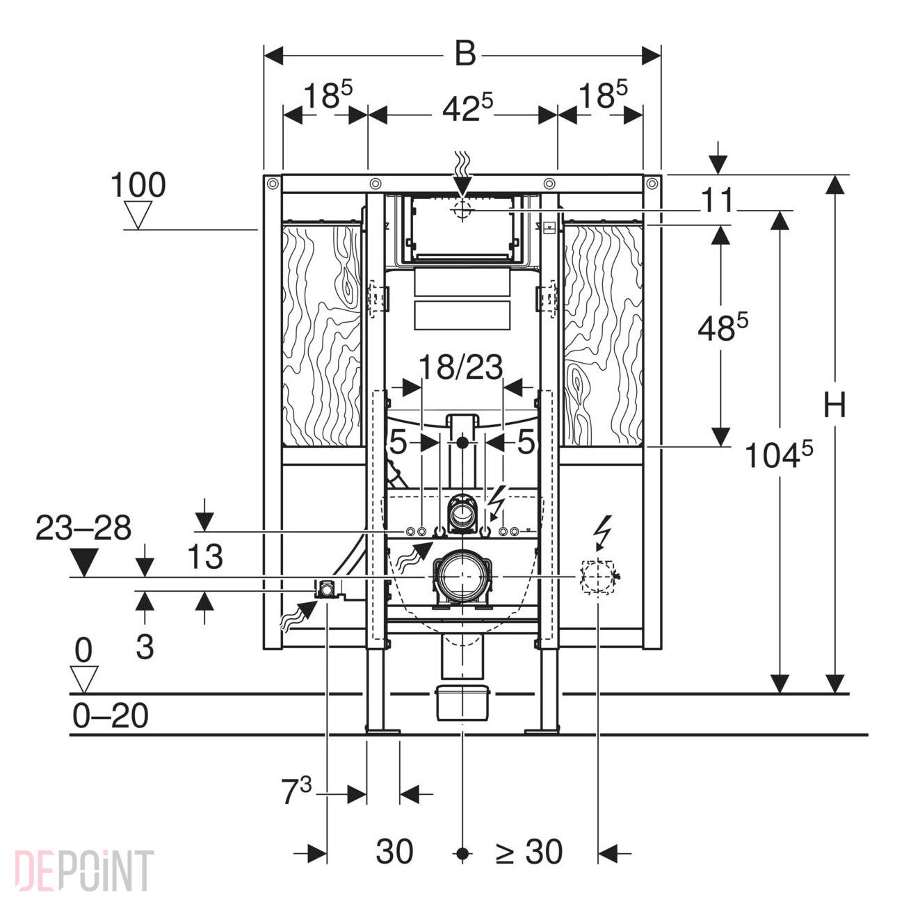 ЧертежGeberit Duofix (111.362.00.5)