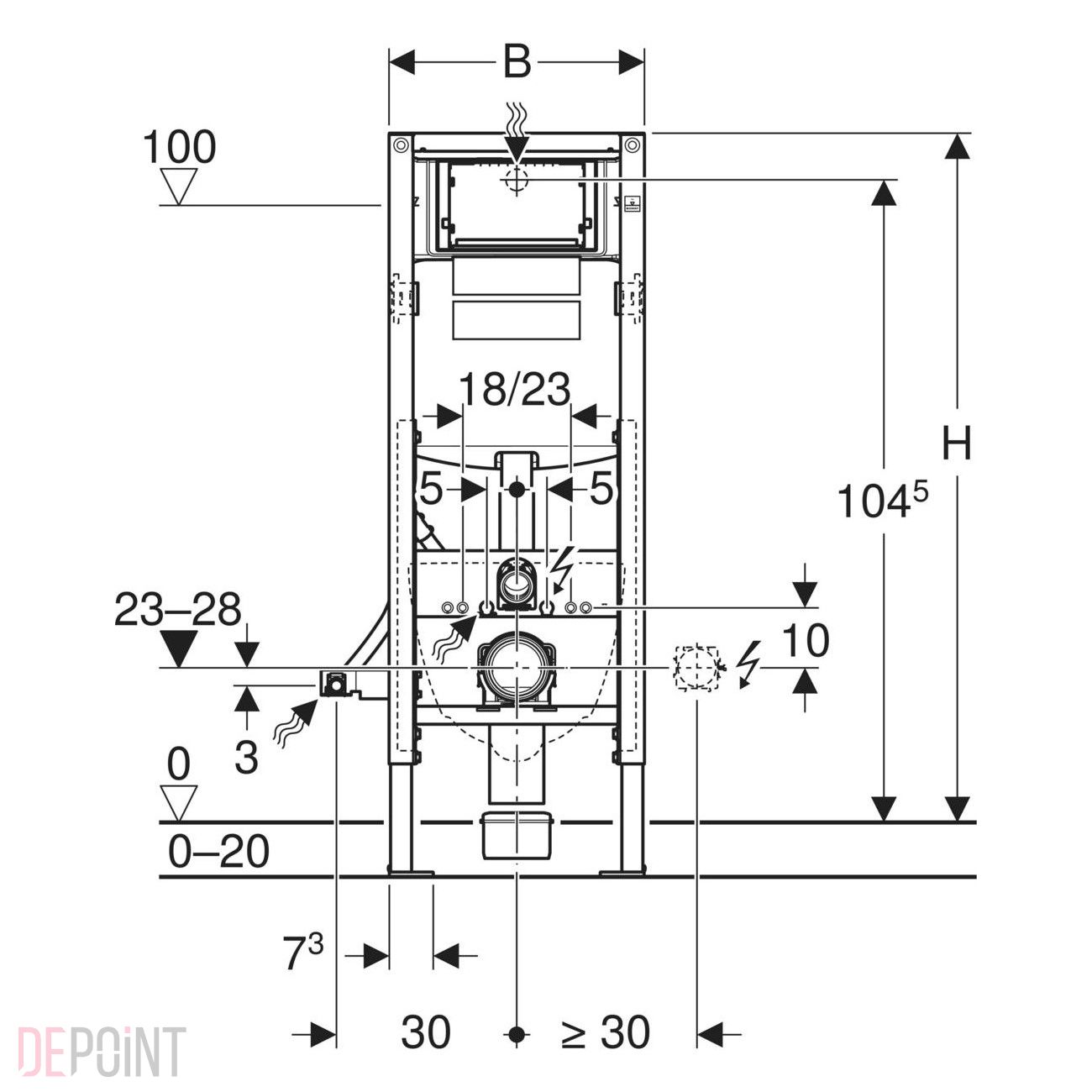 ЧертежGeberit Duofix (111.362.00.5)