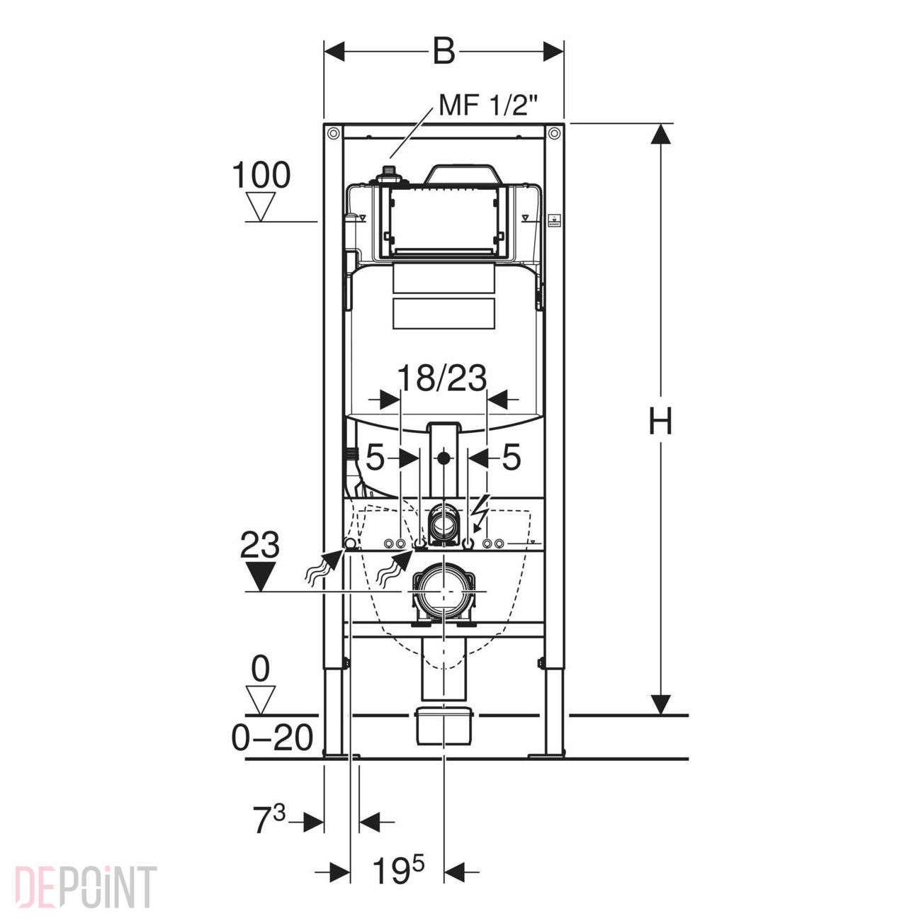 Креслення Geberit Duofix (111.060.00.1)